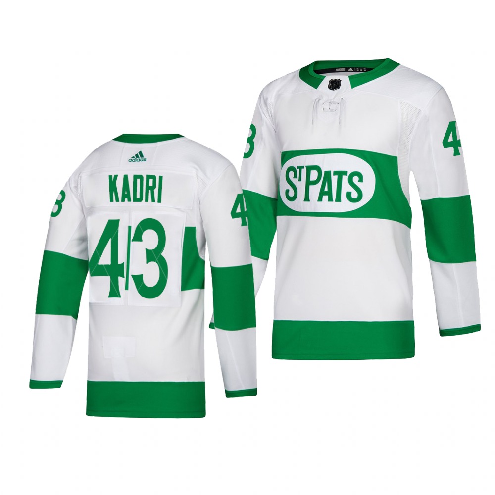 Maple Leafs #43 Nazem Kadri adidas White 2019 St. Patrick's Day Authentic Player Stitched NHL Jersey Maple Leafs #43 Nazem Kadri adidas White 2019 St. Patrick's Day Authentic Player Stitched NHL Jersey