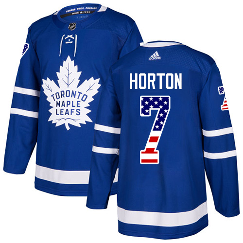 Adidas Maple Leafs #7 Tim Horton Blue Home Authentic USA Flag Stitched NHL Jersey Adidas Maple Leafs #7 Tim Horton Blue Home Authentic USA Flag Stitched NHL Jersey
