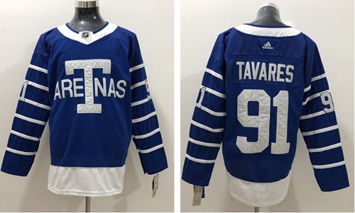 Adidas Maple Leafs #91 John Tavares Blue Authentic 1918 Arenas Throwback Stitched NHL Jersey Adidas Maple Leafs #91 John Tavares Blue Authentic 1918 Arenas Throwback Stitched NHL Jersey