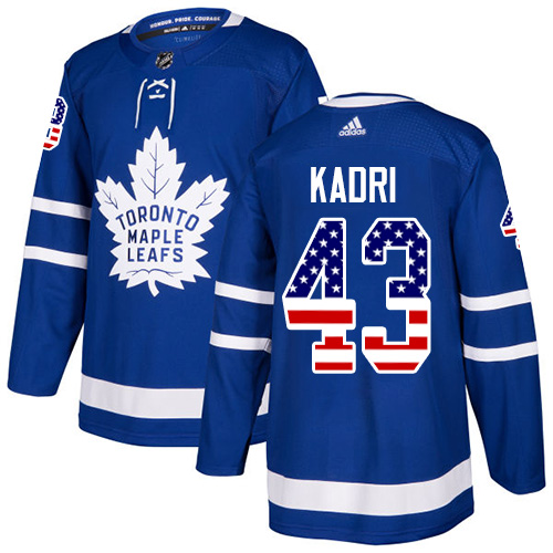 Adidas Maple Leafs #43 Nazem Kadri Blue Home Authentic USA Flag Stitched NHL Jersey Adidas Maple Leafs #43 Nazem Kadri Blue Home Authentic USA Flag Stitched NHL Jersey