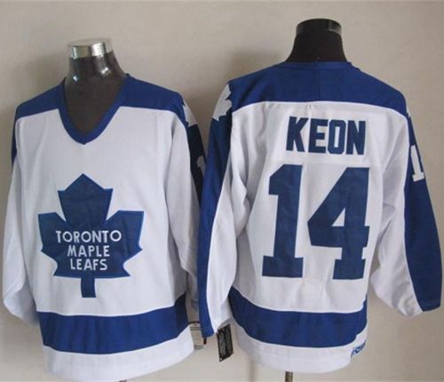 Maple Leafs #14 Dave Keon White/Blue CCM Throwback Stitched NHL Jersey Maple Leafs #14 Dave Keon White/Blue CCM Throwback Stitched NHL Jersey