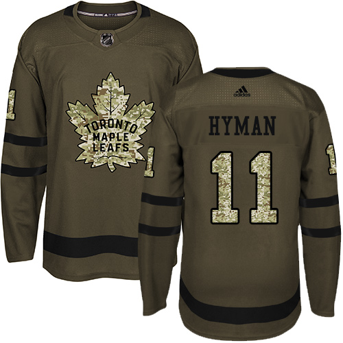 Adidas Maple Leafs #11 Zach Hyman Green Salute to Service Stitched NHL Jersey Adidas Maple Leafs #11 Zach Hyman Green Salute to Service Stitched NHL Jersey