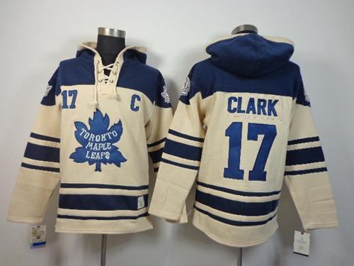 Maple Leafs #17 Wendel Clark Cream Sawyer Hooded Sweatshirt Stitched NHL Jersey Maple Leafs #17 Wendel Clark Cream Sawyer Hooded Sweatshirt Stitched NHL Jersey