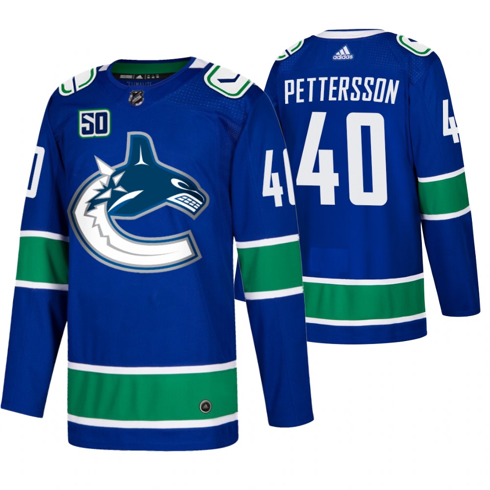 Men's Vancouver Canucks #40 Elias Pettersson Adidas Blue 2019-20 Home Authentic NHL Jersey Men's Vancouver Canucks #40 Elias Pettersson Adidas Blue 2019-20 Home Authentic NHL Jersey