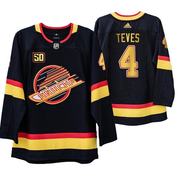 Vancouver Canucks #4 Josh Teves 50th Anniversary Skate 2019-20 Jersey