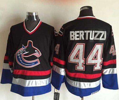 Canucks #44 Todd Bertuzzi Black/Blue CCM Throwback Stitched NHL Jersey Canucks #44 Todd Bertuzzi Black/Blue CCM Throwback Stitched NHL Jersey
