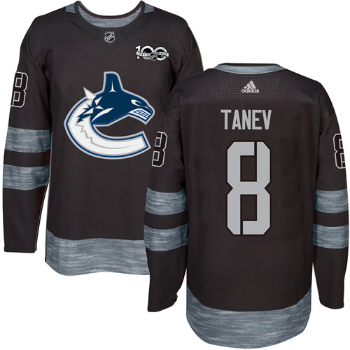 Adidas Canucks #8 Christopher Tanev Black 1917-2017 100th Anniversary Stitched NHL Jersey Adidas Canucks #8 Christopher Tanev Black 1917-2017 100th Anniversary Stitched NHL Jersey