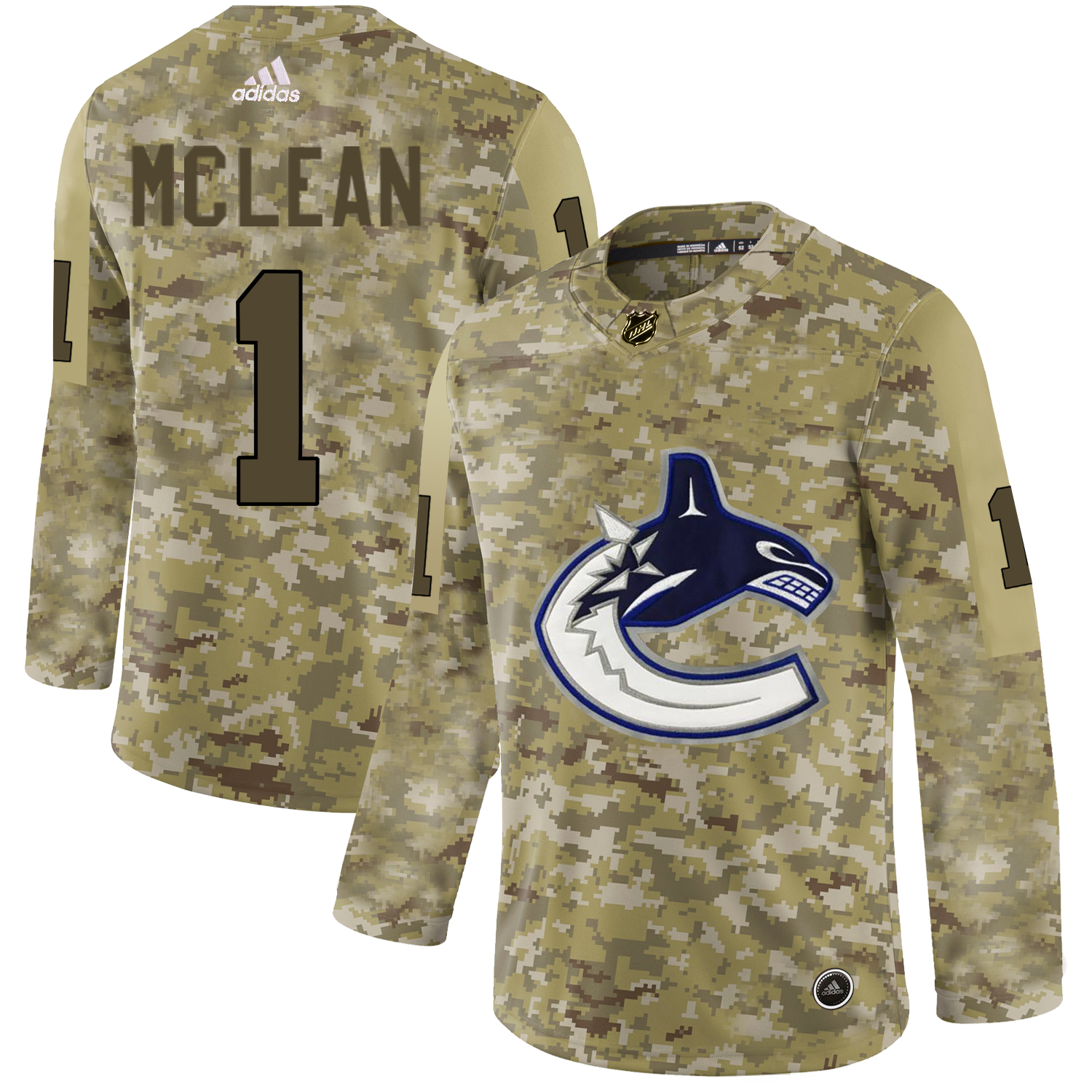 Adidas Canucks #1 Kirk Mclean Camo Authentic Stitched NHL Jersey Adidas Canucks #1 Kirk Mclean Camo Authentic Stitched NHL Jersey