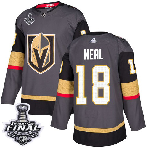 Adidas Golden Knights #18 James Neal Grey Home Authentic 2018 Stanley Cup Final Stitched NHL Jersey Adidas Golden Knights #18 James Neal Grey Home Authentic 2018 Stanley Cup Final Stitched NHL Jersey