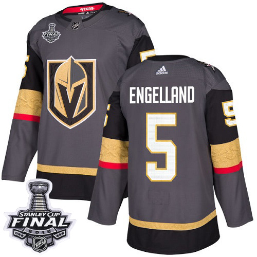 Adidas Golden Knights #5 Deryk Engelland Grey Home Authentic 2018 Stanley Cup Final Stitched NHL Jersey Adidas Golden Knights #5 Deryk Engelland Grey Home Authentic 2018 Stanley Cup Final Stitched NHL Jersey