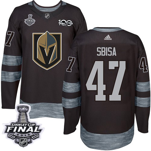 Adidas Golden Knights #47 Luca Sbisa Black 1917-2017 100th Anniversary 2018 Stanley Cup Final Stitched NHL Jersey Adidas Golden Knights #47 Luca Sbisa Black 1917-2017 100th Anniversary 2018 Stanley Cup Final Stitched NHL Jersey