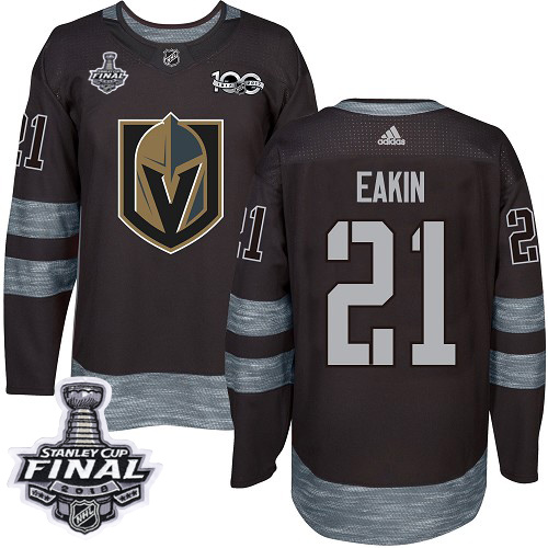 Adidas Golden Knights #21 Cody Eakin Black 1917-2017 100th Anniversary 2018 Stanley Cup Final Stitched NHL Jersey Adidas Golden Knights #21 Cody Eakin Black 1917-2017 100th Anniversary 2018 Stanley Cup Final Stitched NHL Jersey