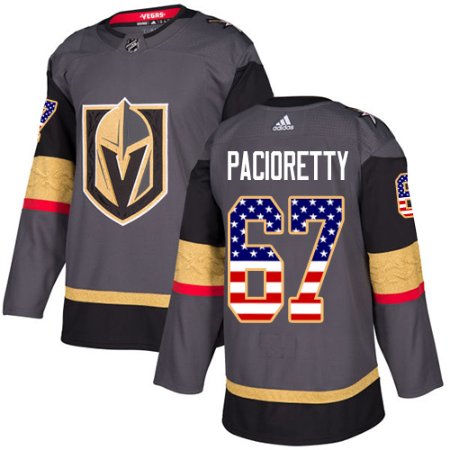 Adidas Golden Knights #67 Max Pacioretty Grey Home Authentic USA Flag Stitched NHL Jersey Adidas Golden Knights #67 Max Pacioretty Grey Home Authentic USA Flag Stitched NHL Jersey