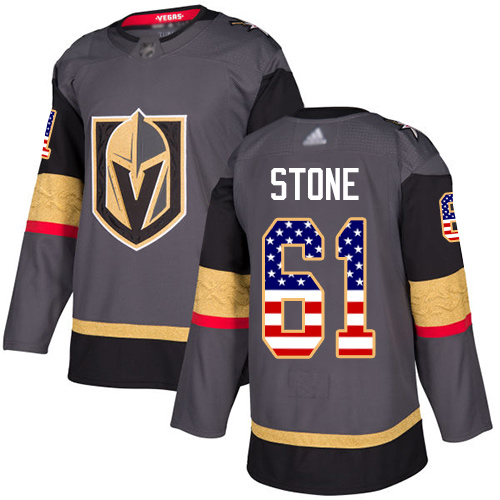 Adidas Golden Knights #61 Mark Stone Grey Home Authentic USA Flag Stitched NHL Jersey Adidas Golden Knights #61 Mark Stone Grey Home Authentic USA Flag Stitched NHL Jersey