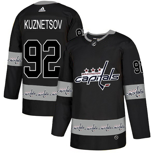Adidas Capitals #92 Evgeny Kuznetsov Black Authentic Team Logo Fashion Stitched NHL Jersey Adidas Capitals #92 Evgeny Kuznetsov Black Authentic Team Logo Fashion Stitched NHL Jersey
