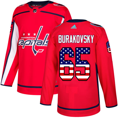 Adidas Capitals #65 Andre Burakovsky Red Home Authentic USA Flag Stitched NHL Jersey Adidas Capitals #65 Andre Burakovsky Red Home Authentic USA Flag Stitched NHL Jersey