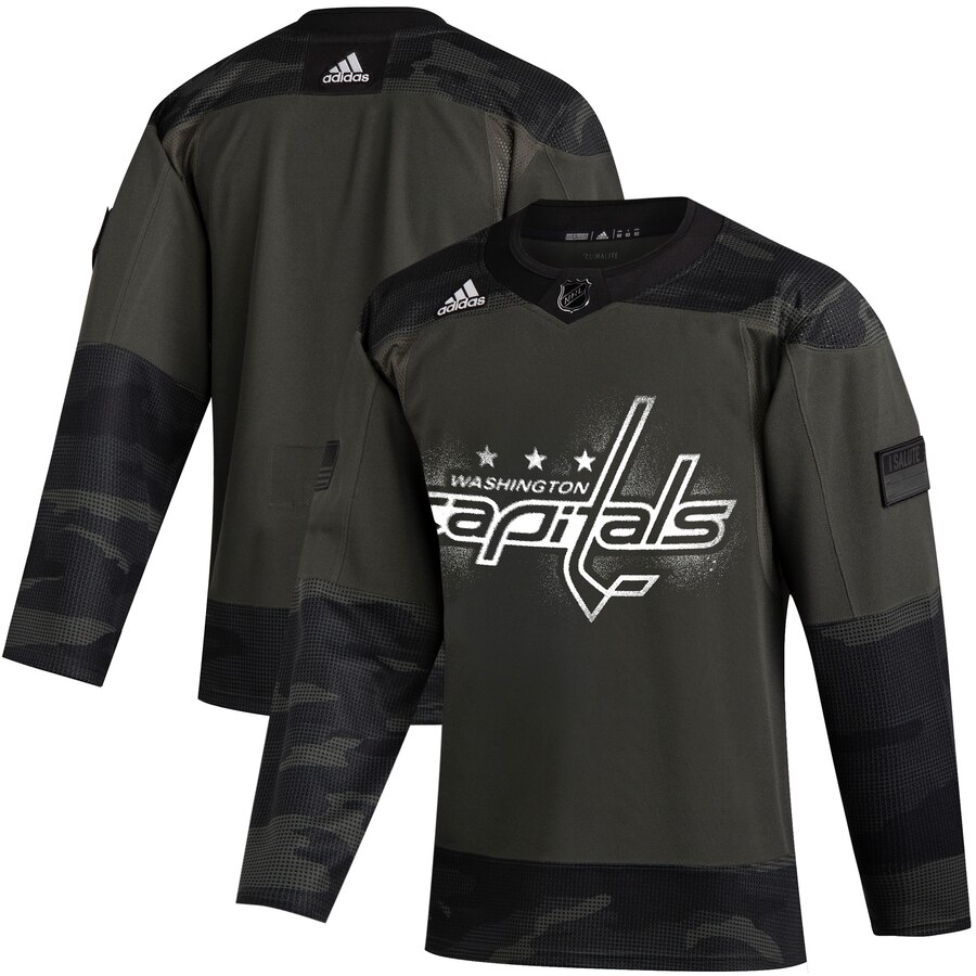 Washington Capitals Adidas 2019 Veterans Day Authentic Practice NHL Jersey Camo Washington Capitals Adidas 2019 Veterans Day Authentic Practice NHL Jersey Camo