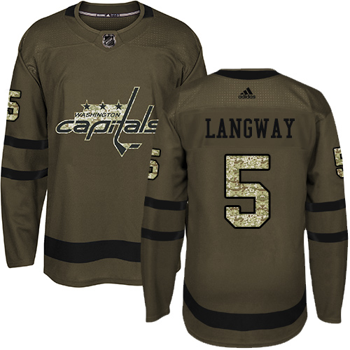 Adidas Capitals #5 Rod Langway Green Salute to Service Stitched NHL Jersey Adidas Capitals #5 Rod Langway Green Salute to Service Stitched NHL Jersey