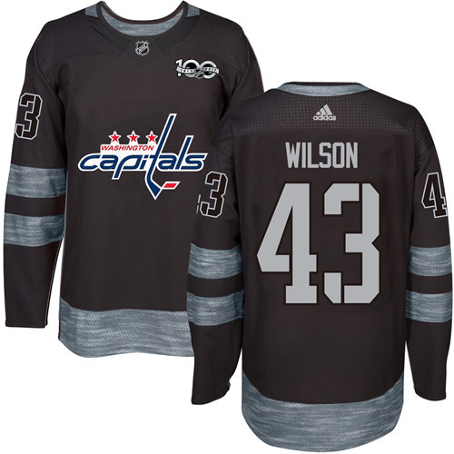 Adidas Capitals #43 Tom Wilson Black 1917-2017 100th Anniversary Stitched NHL Jersey Adidas Capitals #43 Tom Wilson Black 1917-2017 100th Anniversary Stitched NHL Jersey