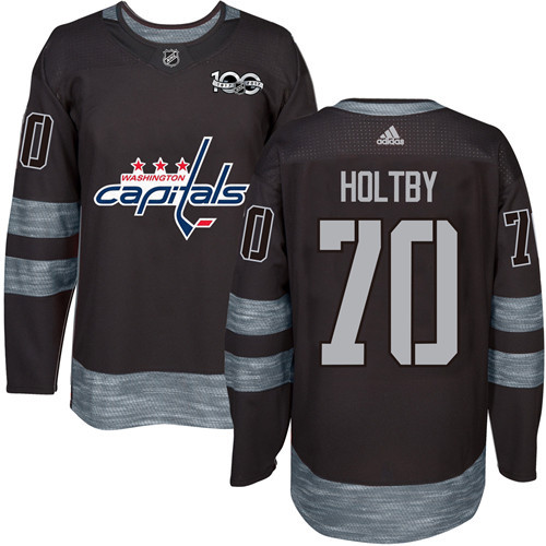 Adidas Capitals #70 Braden Holtby Black 1917-2017 100th Anniversary Stitched NHL Jersey Adidas Capitals #70 Braden Holtby Black 1917-2017 100th Anniversary Stitched NHL Jersey