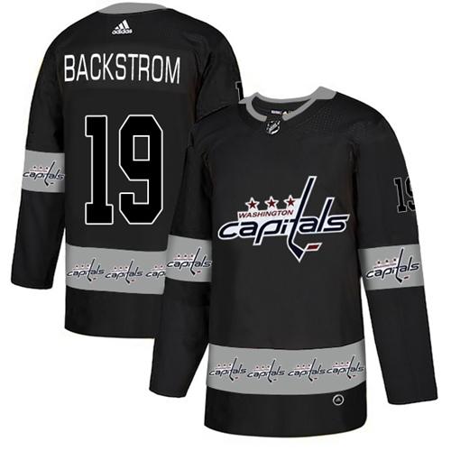 Adidas Capitals #19 Nicklas Backstrom Black Authentic Team Logo Fashion Stitched NHL Jersey Adidas Capitals #19 Nicklas Backstrom Black Authentic Team Logo Fashion Stitched NHL Jersey