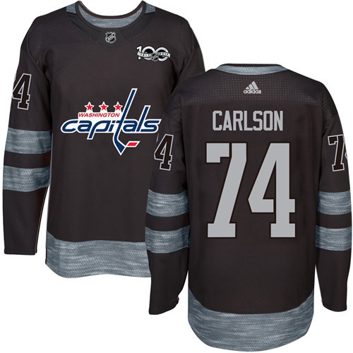 Adidas Capitals #74 John Carlson Black 1917-2017 100th Anniversary Stitched NHL Jersey Adidas Capitals #74 John Carlson Black 1917-2017 100th Anniversary Stitched NHL Jersey