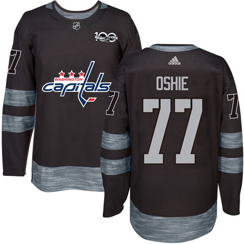 Adidas Capitals #77 T.J Oshie Black 1917-2017 100th Anniversary Stitched NHL Jersey Adidas Capitals #77 T.J Oshie Black 1917-2017 100th Anniversary Stitched NHL Jersey