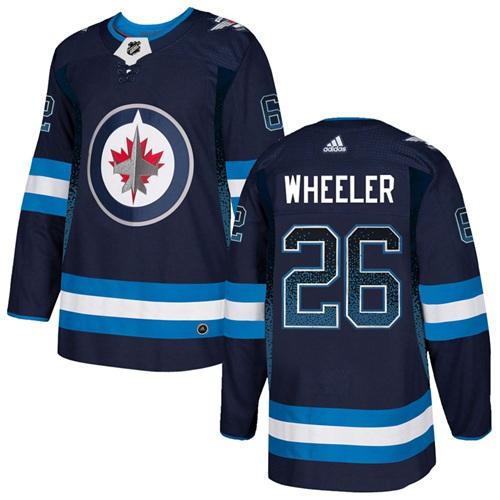 Adidas Jets #26 Blake Wheeler Navy Blue Home Authentic Drift Fashion Stitched NHL Jersey Adidas Jets #26 Blake Wheeler Navy Blue Home Authentic Drift Fashion Stitched NHL Jersey