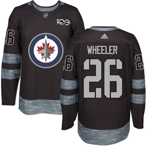 Adidas Jets #26 Blake Wheeler Black 1917-2017 100th Anniversary Stitched NHL Jersey Adidas Jets #26 Blake Wheeler Black 1917-2017 100th Anniversary Stitched NHL Jersey