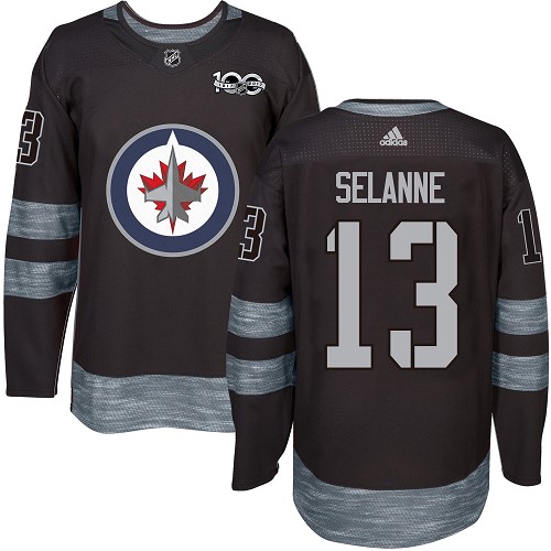 Adidas Jets #13 Teemu Selanne Black 1917-2017 100th Anniversary Stitched NHL Jersey Adidas Jets #13 Teemu Selanne Black 1917-2017 100th Anniversary Stitched NHL Jersey