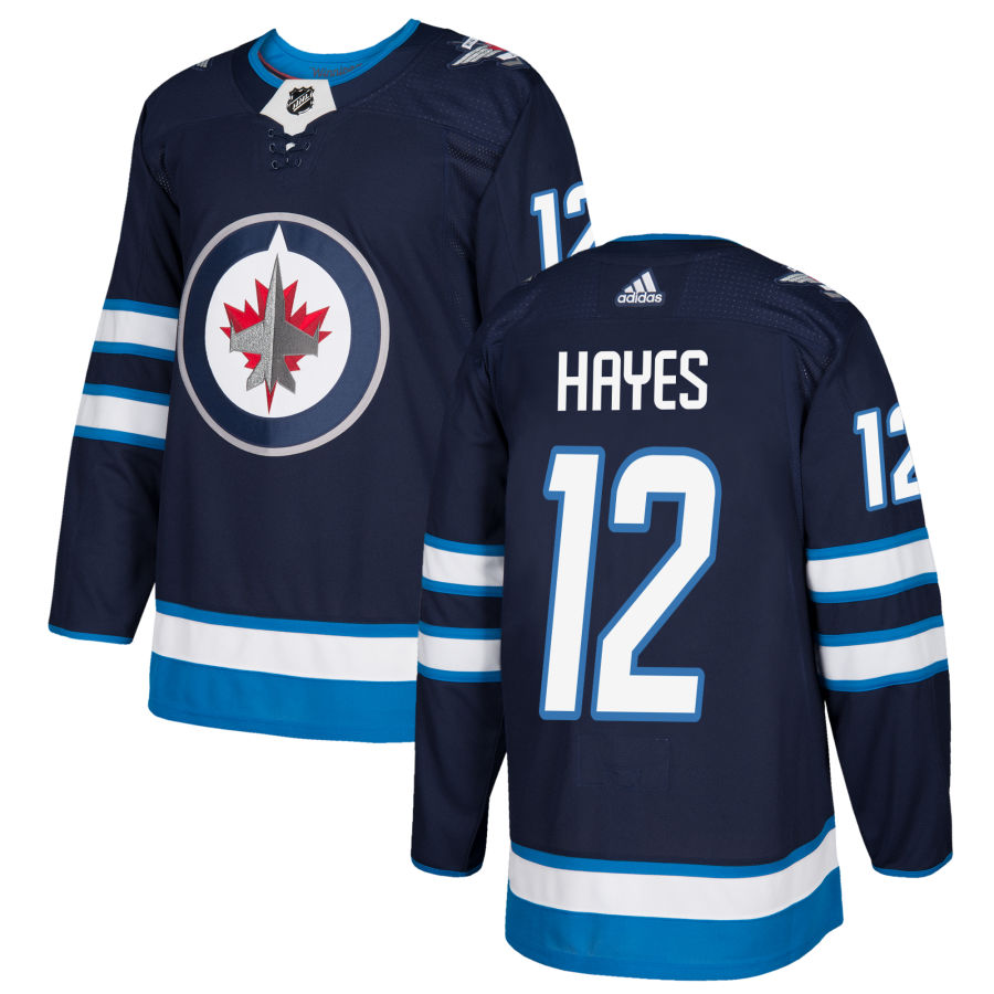 Adidas Jets #12 Kevin Hayes Navy Blue Home Authentic Stitched NHL Jersey Adidas Jets #12 Kevin Hayes Navy Blue Home Authentic Stitched NHL Jersey