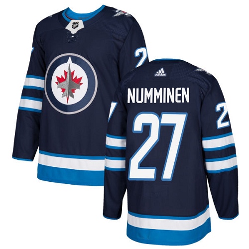 Adidas Jets #27 Teppo Numminen Navy Blue Home Authentic Stitched NHL Jersey Adidas Jets #27 Teppo Numminen Navy Blue Home Authentic Stitched NHL Jersey