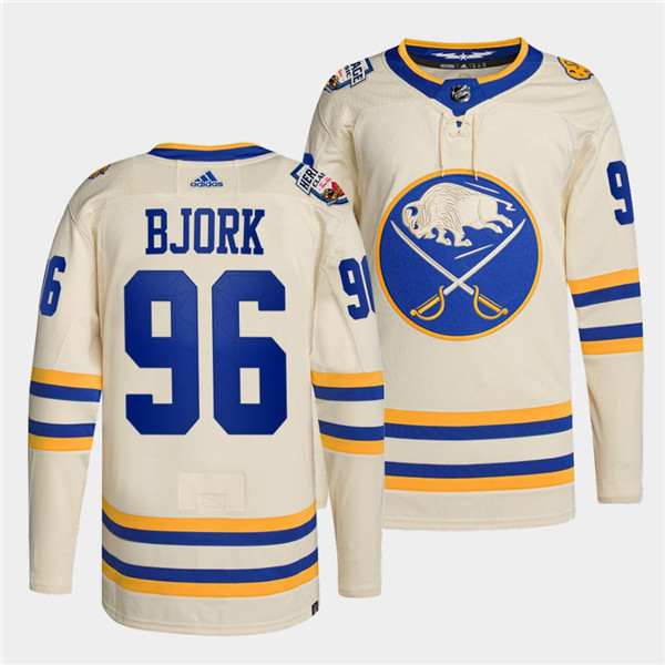 Men's Buffalo Sabres #96 Anders Bjork 2022 All-Star White Stitched Jersey Men's Buffalo Sabres #96 Anders Bjork 2022 All-Star White Stitched Jersey