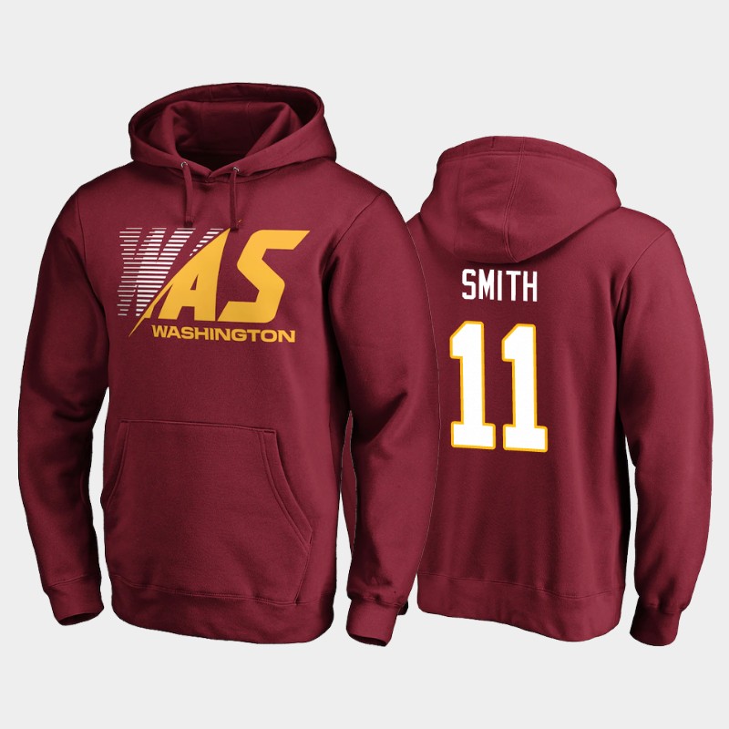 Men's Washington Football Team #11 Alex Smith 2020 NFL Burgundy Stealth Scanner Pullover Hoodie Men's Washington Football Team #11 Alex Smith 2020 NFL Burgundy Stealth Scanner Pullover Hoodie