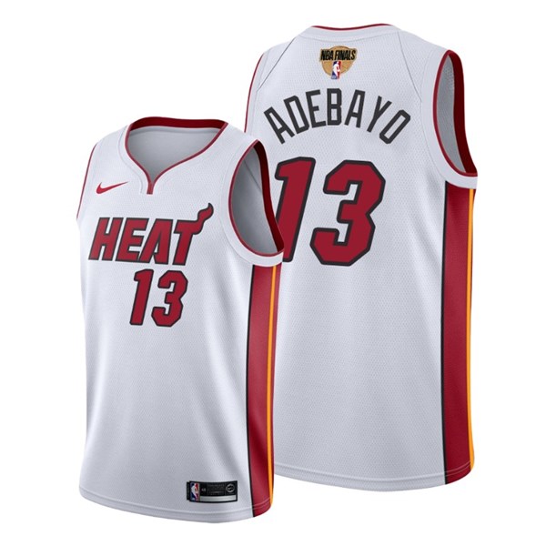 Men's Miami Heat White #13 Bam Adebayo 2020 Finals Bound Association Edition Stitched NBA Jersey Men's Miami Heat White #13 Bam Adebayo 2020 Finals Bound Association Edition Stitched NBA Jersey