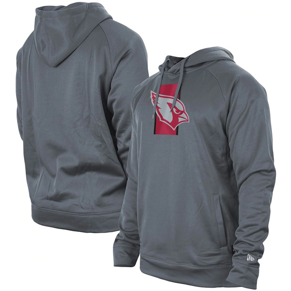 Men's Arizona Cardinals Gray New Era Training Camp Raglan Pullover Hoodie Men's Arizona Cardinals Gray New Era Training Camp Raglan Pullover Hoodie