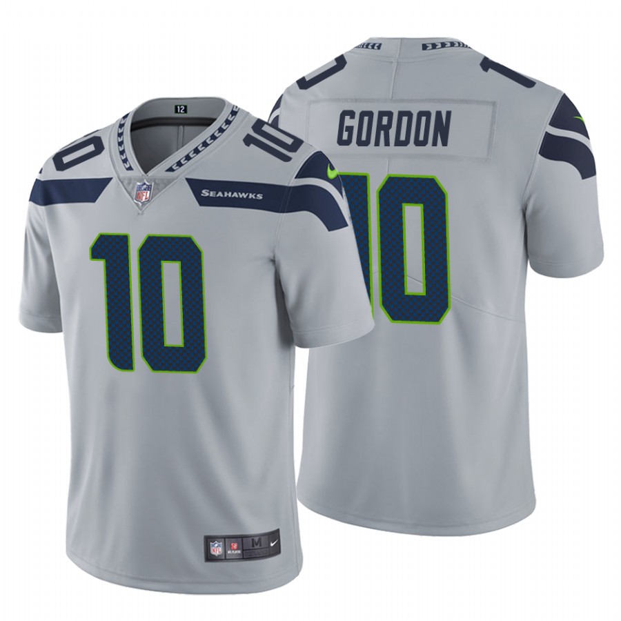Men's Seattle Seahawks #10 Josh Gordon Grey NFL Vapor Untouchable Limited Stitched Jersey Men's Seattle Seahawks #10 Josh Gordon Grey NFL Vapor Untouchable Limited Stitched Jersey