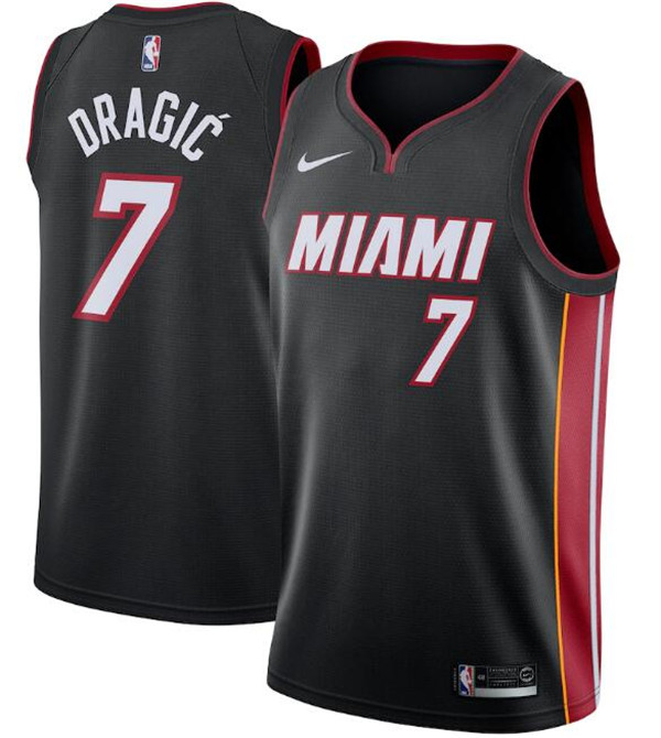 Men's Miami Heat Black #7 Goran Dragic Icon Edition Swingman Stitched Jersey Men's Miami Heat Black #7 Goran Dragic Icon Edition Swingman Stitched Jersey