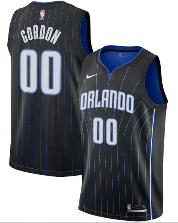 Men's Orlando Magic Black #00 Aaron Gordon Icon Edition Stitched Swingman Jersey