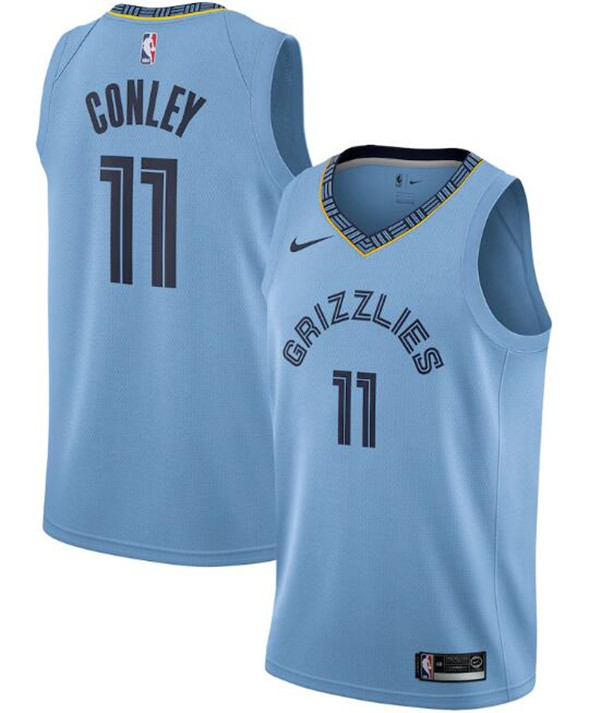 Men's Memphis Grizzlies #11 Mike Conley Light Blue NBA Statement Edition Stitched Jersey Men's Memphis Grizzlies #11 Mike Conley Light Blue NBA Statement Edition Stitched Jersey