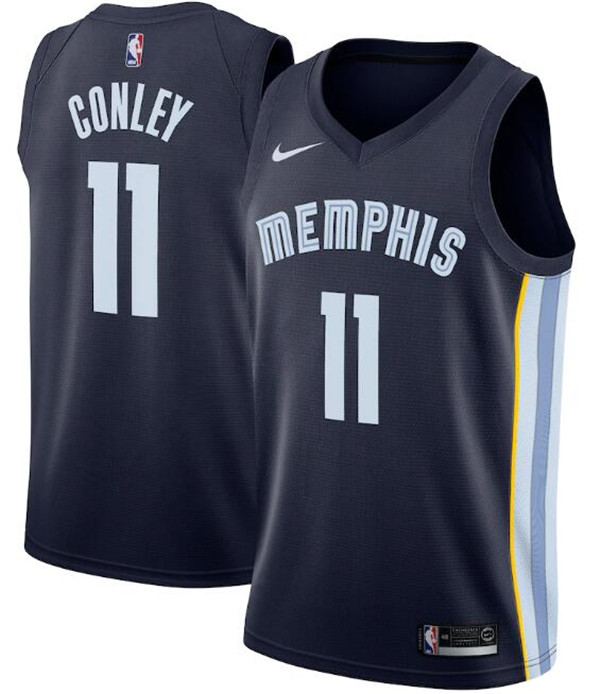 Men's Memphis Grizzlies #11 Mike Conley Navy NBA Icon Edition Stitched Jersey Men's Memphis Grizzlies #11 Mike Conley Navy NBA Icon Edition Stitched Jersey