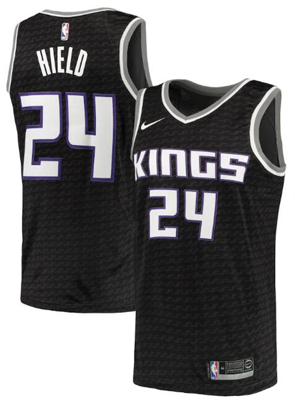 Men's Sacramento Kings #24 Buddy Hield Black NBA Statement Editon Stitched Jersey Men's Sacramento Kings #24 Buddy Hield Black NBA Statement Editon Stitched Jersey