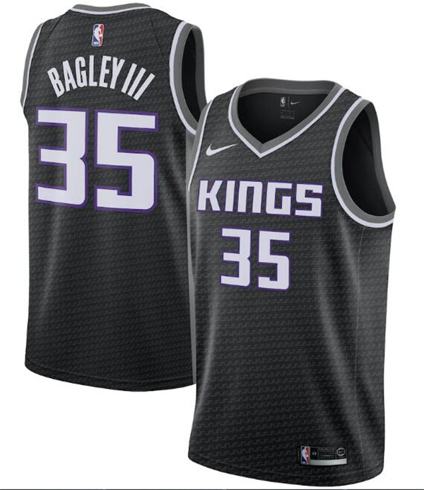 Men's Sacramento Kings Black #35 Marvin Bagley III Statement Editon Stitched Jersey Men's Sacramento Kings Black #35 Marvin Bagley III Statement Editon Stitched Jersey