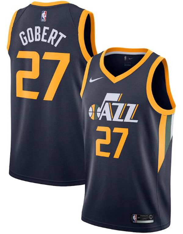 Men's Utah Jazz #27 Rudy Gobert Navy NBA Icon Edition Swingman Stitched Jersey Men's Utah Jazz #27 Rudy Gobert Navy NBA Icon Edition Swingman Stitched Jersey