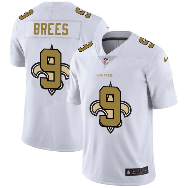 Men's New Orleans Saints #9 Drew Brees White NFL Stitched Jersey Men's New Orleans Saints #9 Drew Brees White NFL Stitched Jersey