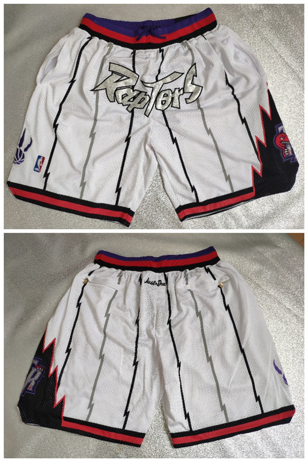 Men's Toronto Raptors White Shorts (Run Small) Men's Toronto Raptors White Shorts (Run Small)