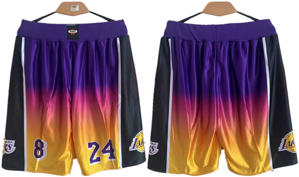 Men's Los Angeles Lakers Purple/Yellow Shorts (Run Small) Men's Los Angeles Lakers Purple/Yellow Shorts (Run Small)