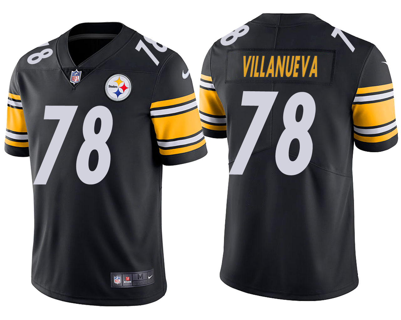 Men's Pittsburgh Steelers #78 Alejandro Villanueva Black NFL Vapor Untouchable Limited Stitched Jersey Men's Pittsburgh Steelers #78 Alejandro Villanueva Black NFL Vapor Untouchable Limited Stitched Jersey