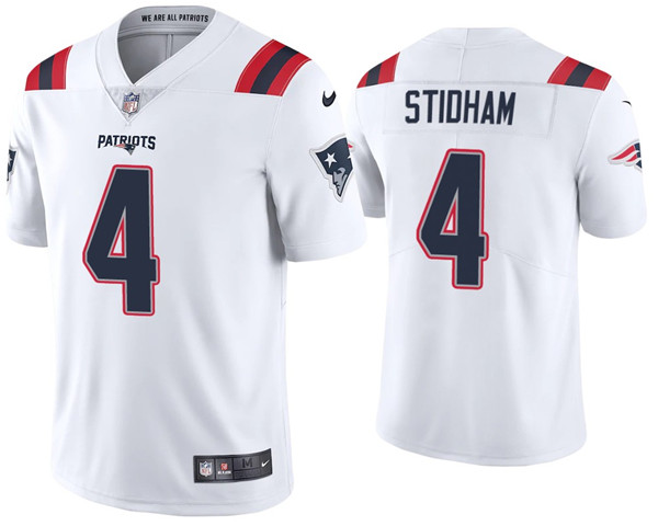 Men's New England Patriots #4 Jarrett Stidham 2020 White Vapor Untouchable Limited Stitched NFL Jersey Men's New England Patriots #4 Jarrett Stidham 2020 White Vapor Untouchable Limited Stitched NFL Jersey