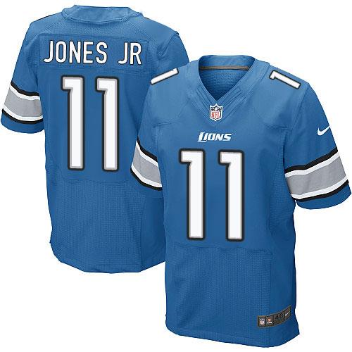 Men's Detroit Lions #11 Marvin Jones Jr. Blue NFL Team Color Men's Stitched NFL Elite Jersey Men's Detroit Lions #11 Marvin Jones Jr. Blue NFL Team Color Men's Stitched NFL Elite Jersey